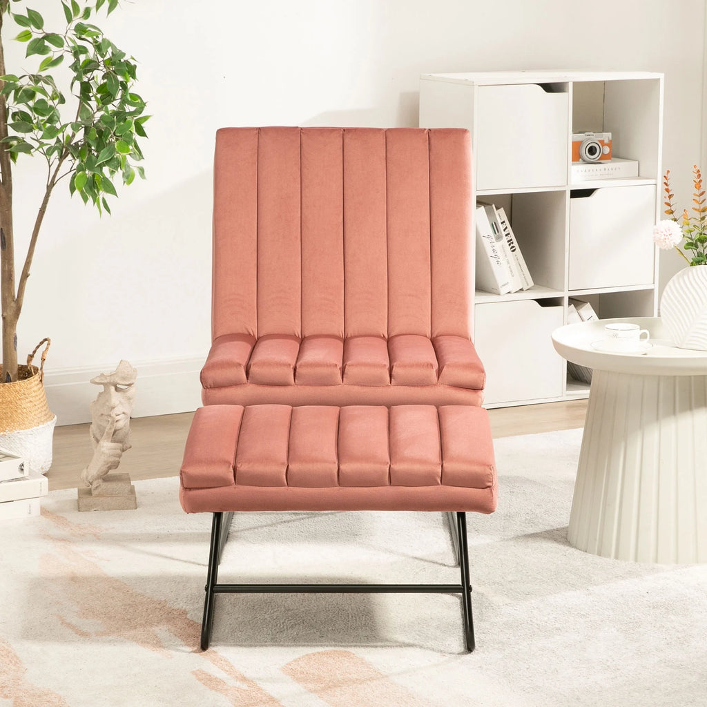 Pink Upholstered Lounge Chair S66891