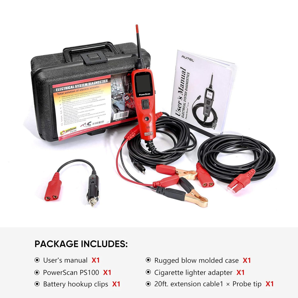 Red Automotive Circuit Tester Digital Voltmeter R81610