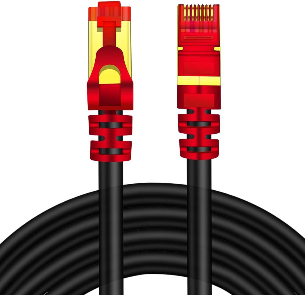 Outdoor Cat7 Ethernet Cable 250 ft 26AWG Heavy-Duty STP Waterproof Direct Burial C233