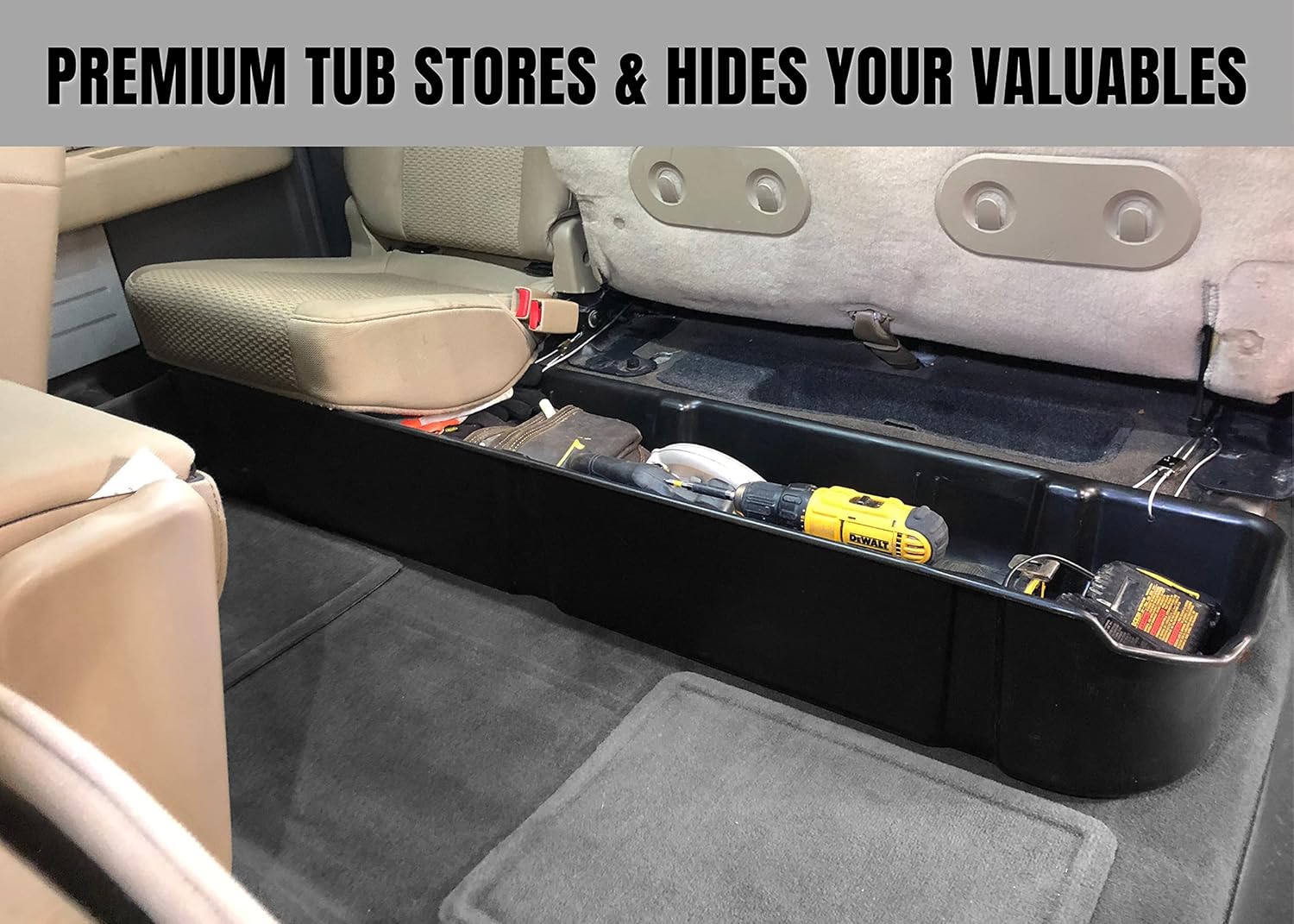 Under Seat Storage Box for Ford F-150 SuperCrew Crew Cab 2009-2014 K8413