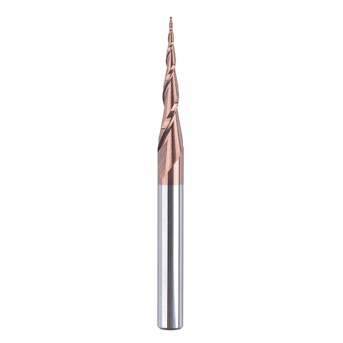 4Pcs Tapered Ball Nose End Mill 1/4 Shank 1.0mm Dia. 4.82 Deg CNC Router Carving Bits Pack of 2 I384929