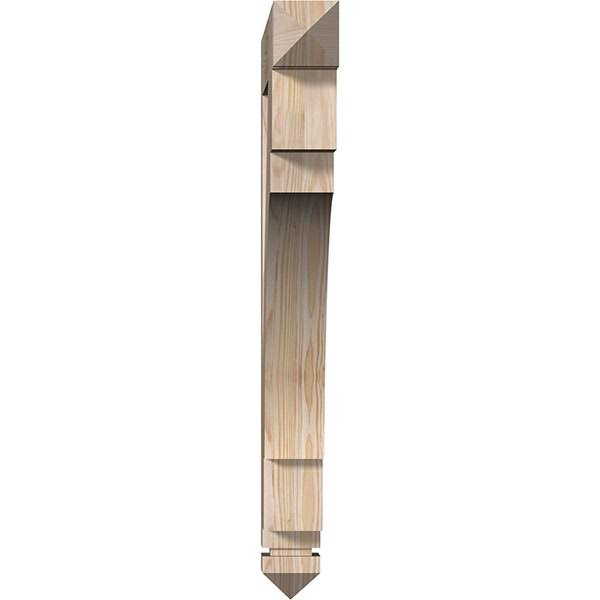 Douglas Fir Arts & Crafts Smooth Bracket U835
