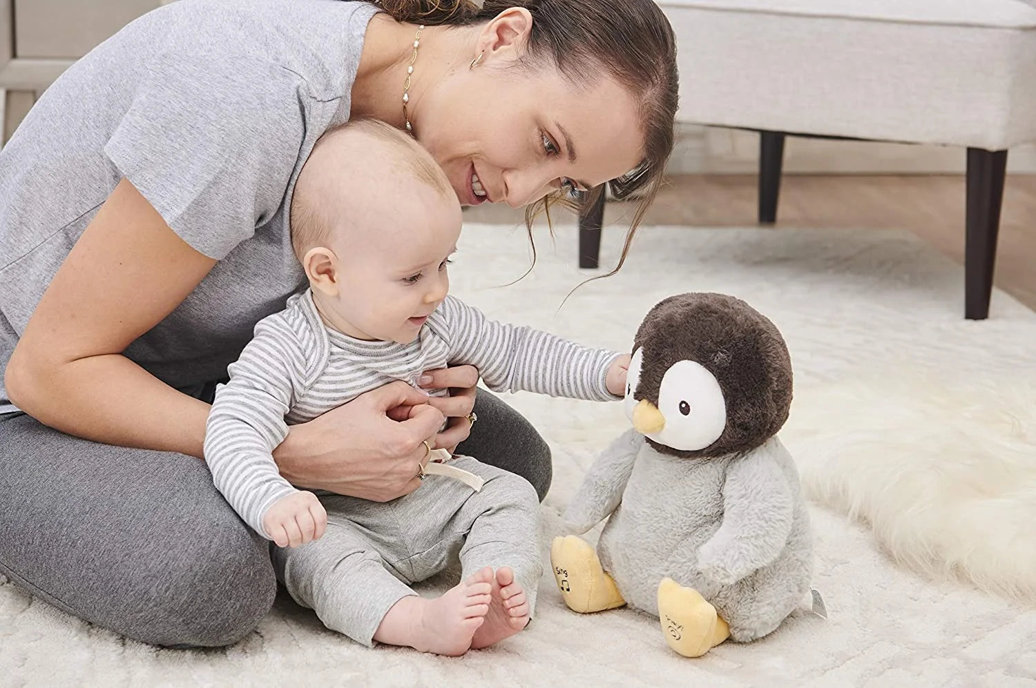 Black/White/Grey 12" Stuffed Animal Plush O44637