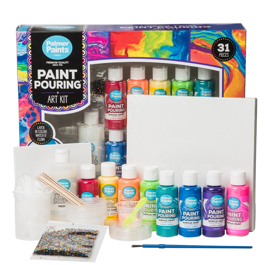 Rainbow Twist Acrylic Paint Pouring Art Activity Kit E12203
