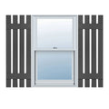 Tuxedo Grey Vinyl Board-n-Batten Shutters Q7944