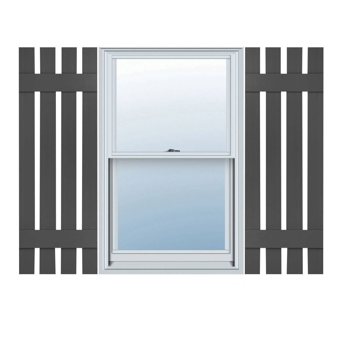 Tuxedo Grey Vinyl Board-n-Batten Shutters Q7944