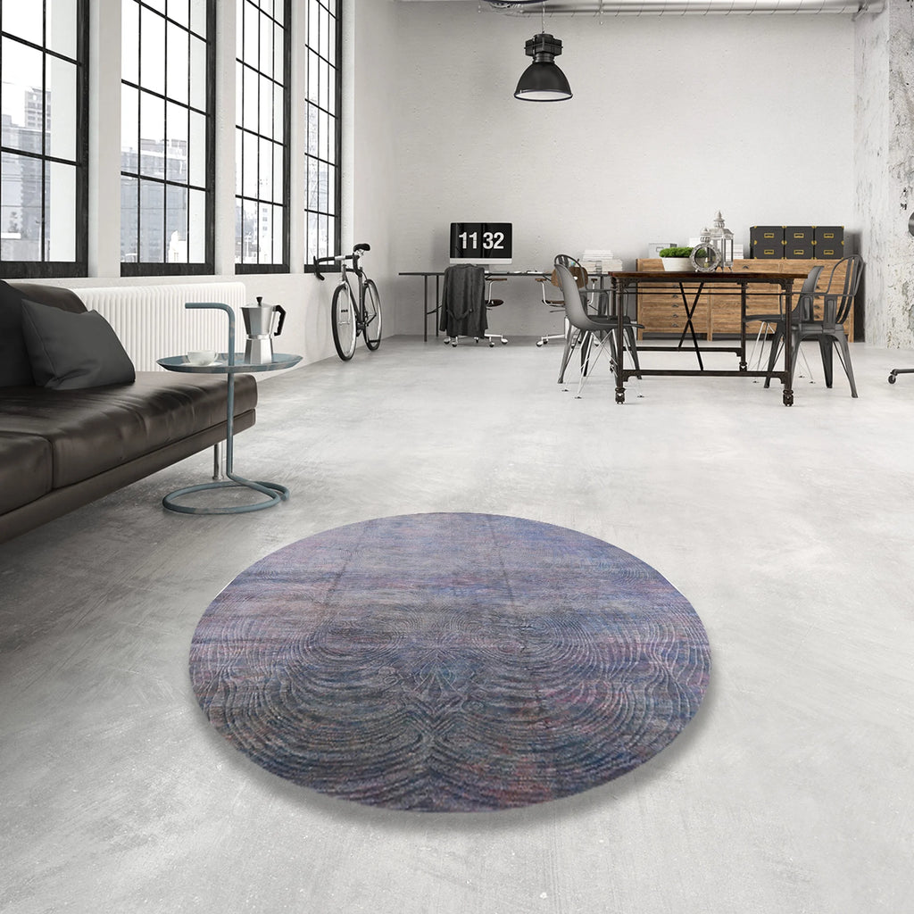 Blue Gray Rectangle Area Rug I410