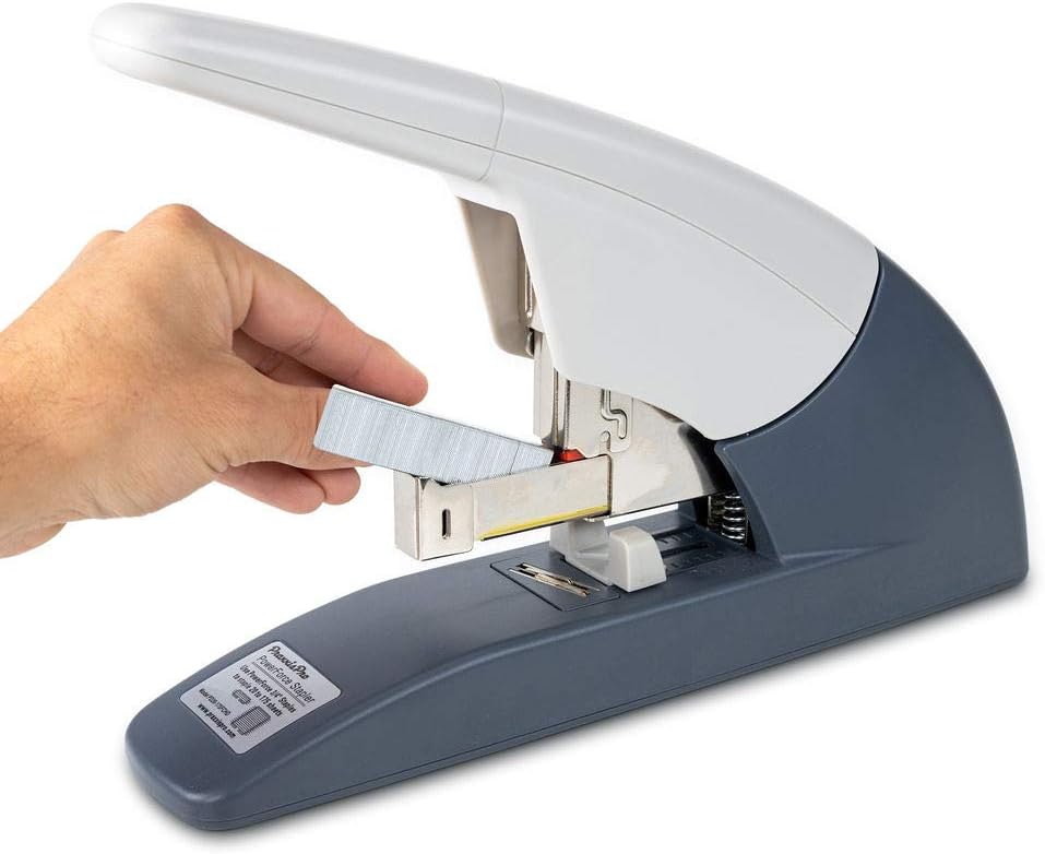 Heavy Duty Flat Clinch Stapler, 20 to 175 Sheets, 3/4" Leg-Length Staple, Includes 400 Staples and Staple Remover, Pack of 2 F194