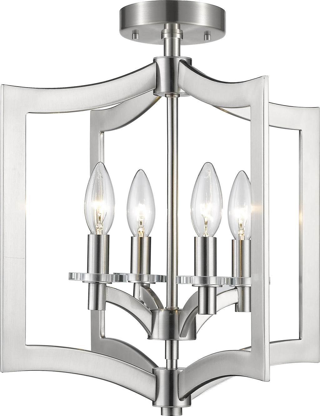 4 Light Semi-Flush Mount Brushed Nickel Q8269
