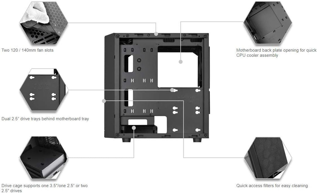 Micro-ATX Glass Computer Case O6243