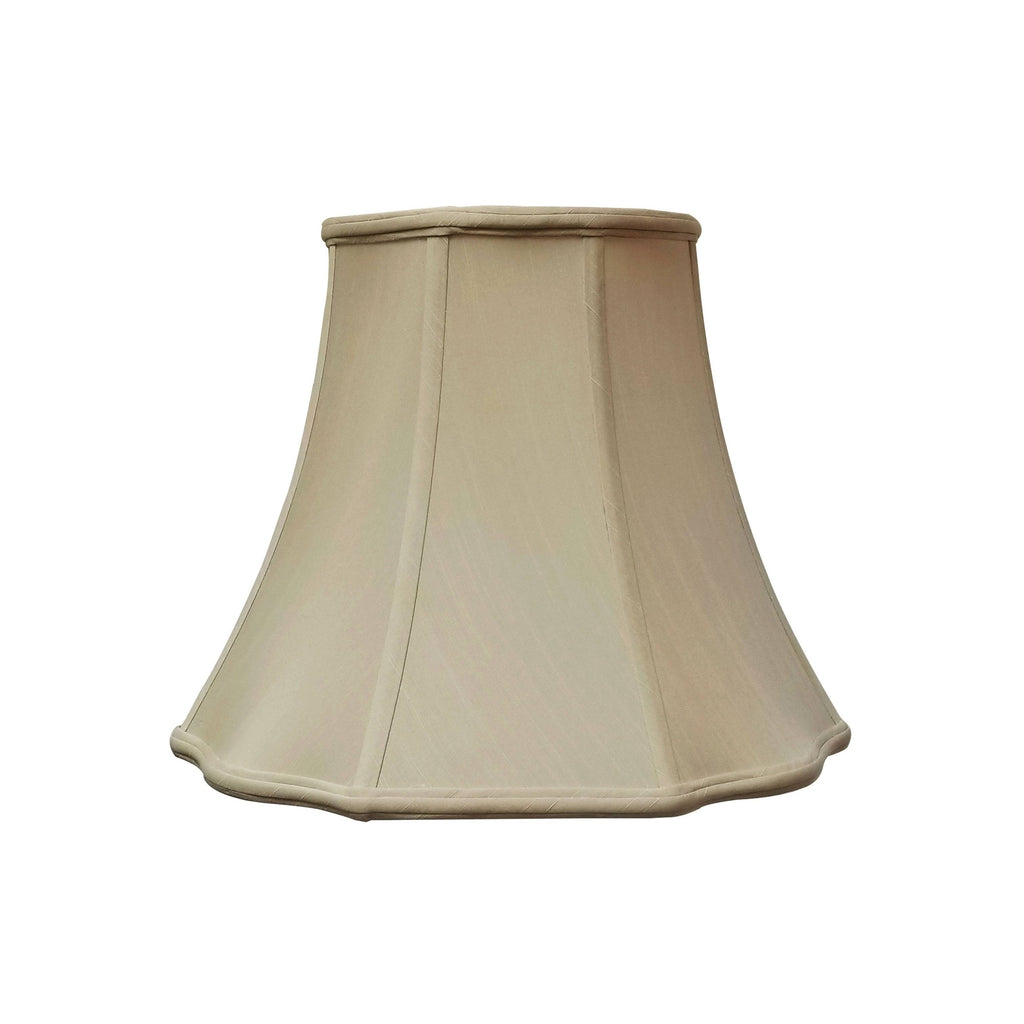 Beige Flare Bottom Outside Corner Scallop Lamp Shade, 10 x 18 x 13 I938437