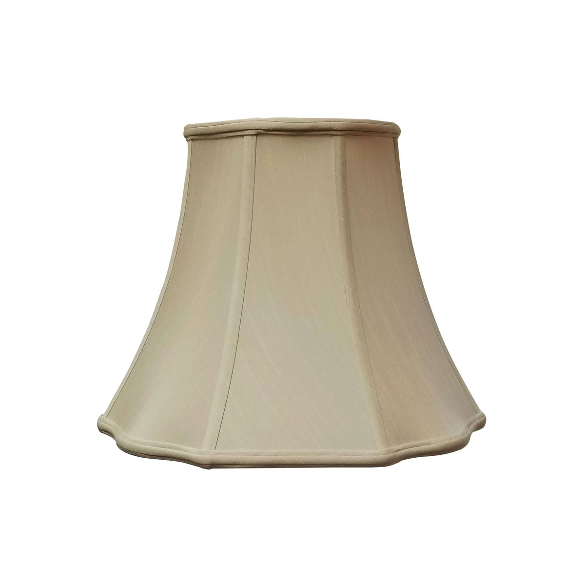 Beige Flare Bottom Outside Corner Scallop Lamp Shade, 10 x 18 x 13 I938437