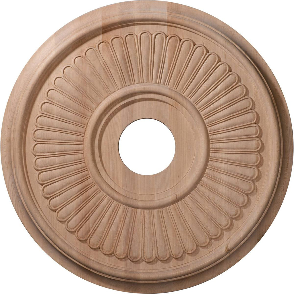 16 in. Unfinished Red Oak Carved Ceiling Medallion G601963
