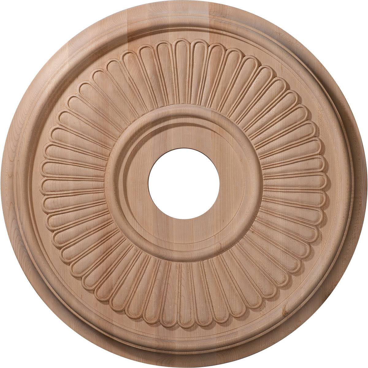 16 in. Unfinished Red Oak Carved Ceiling Medallion G601963