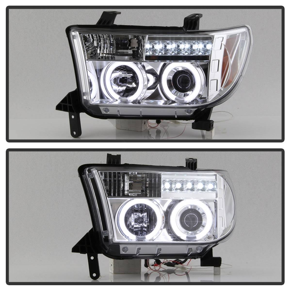 Chrome Ccfl Halo Projector Headlights W874