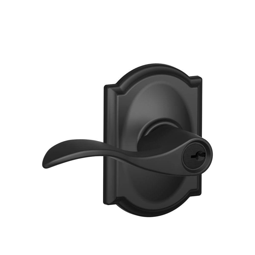 Matte Black Keyed Entry Lever A680