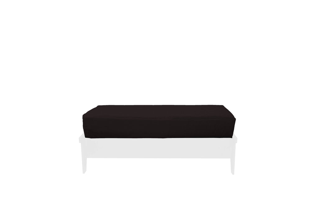 Black Chenille Texture Futon Cover N87369