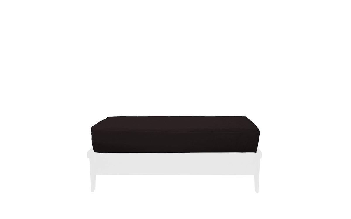 Black Chenille Texture Futon Cover N87369