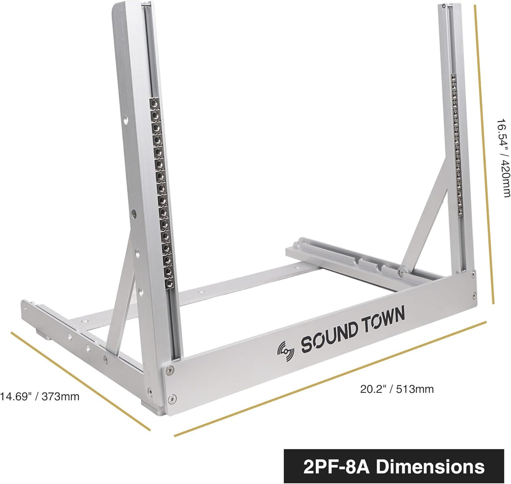 8U Aluminum 2-Post Desktop Open-Frame Rack X648592