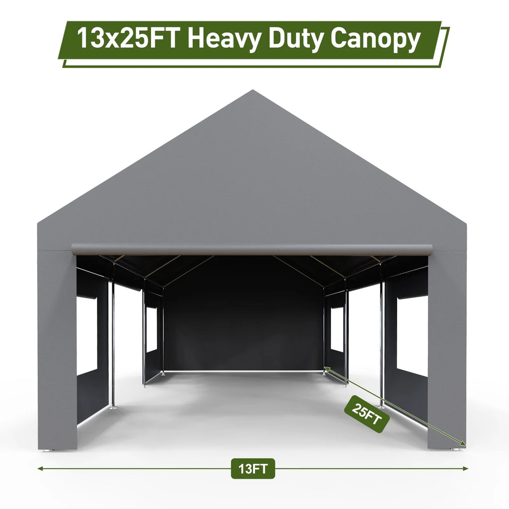 13X25FT Metal Carport Canopy Car Tent Outdoor Garage Boat Shelter S948