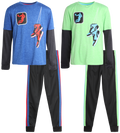 Boys’ 4 Piece Sweatsuit Set with Tricot Sweatpants T18389