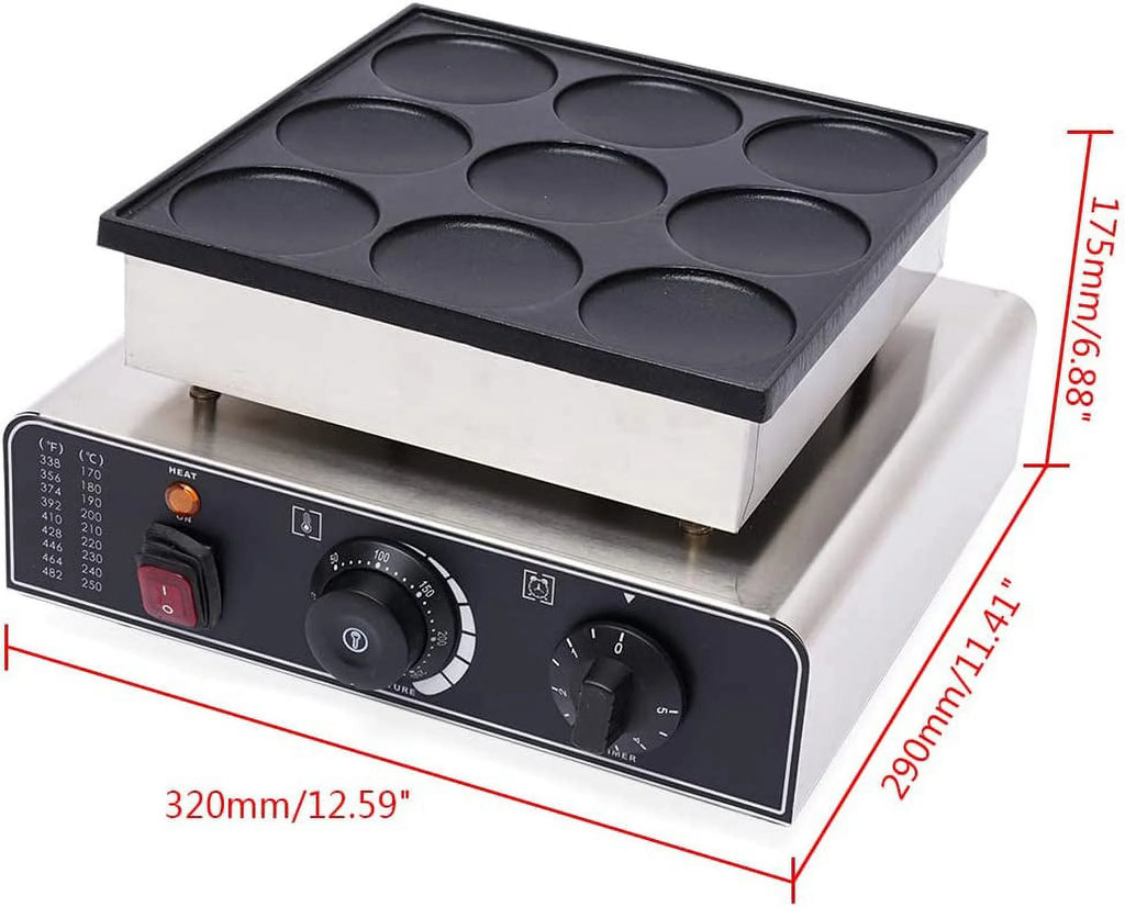 Black Stainless Steel Nonstick Waffle Maker I1593
