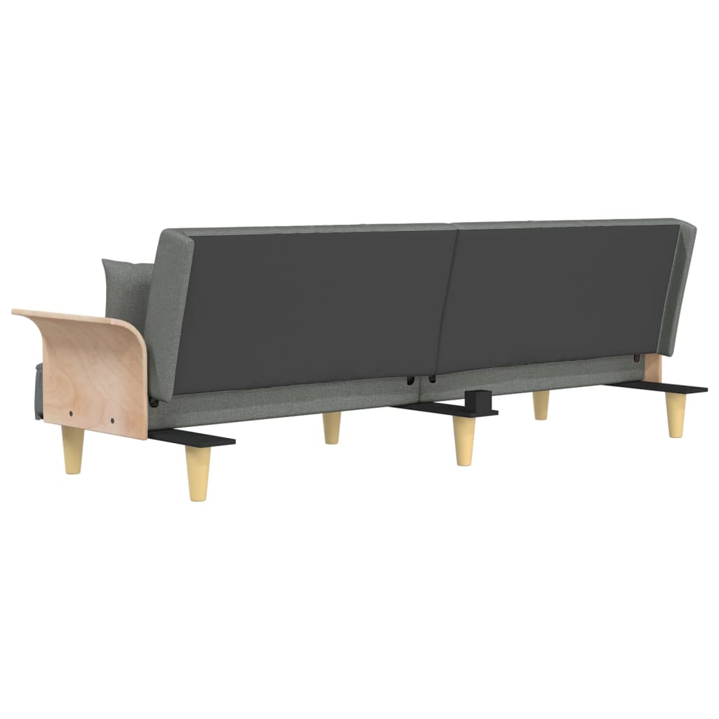 Dark Gray Fabric Sofa Bed with Armrests T671