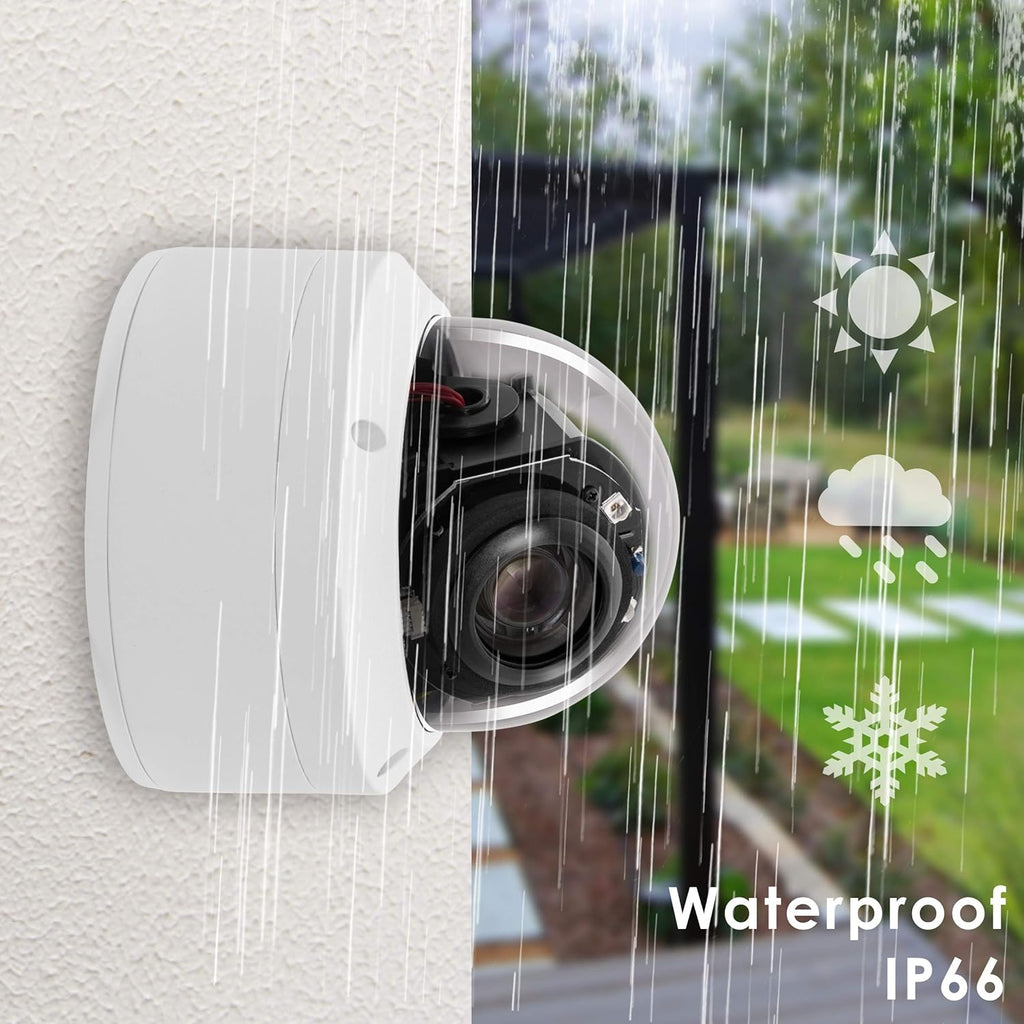 H.265 HD 1080P Security POE PTZ Dome Camera with 2.7-13.5mm Motorized Lens 5X Zoom E5773