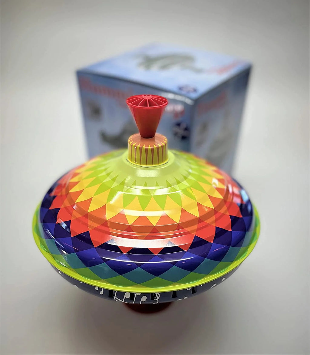 Multicolor Spinning Tin Top Toy, 9" x 9" x 9", Ages 18 m+ X74466