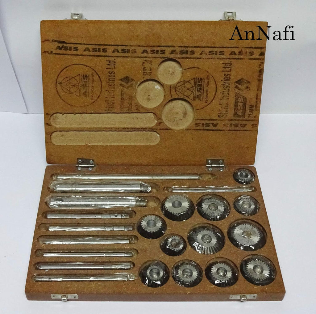 12 Pcs Valve Seat & Face Cutter Set in Wooden Case S9982