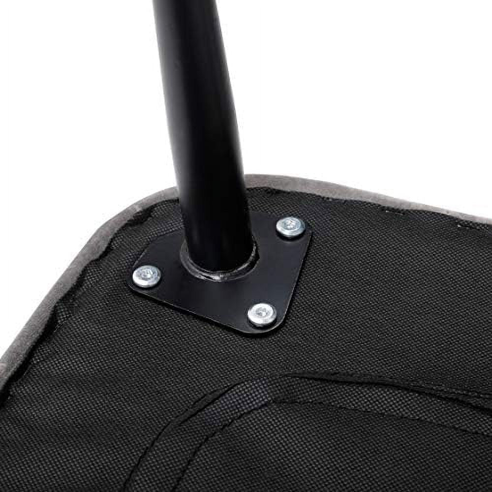 Grey Velvet Ottoman Foot Stool with Steel Legs A1252