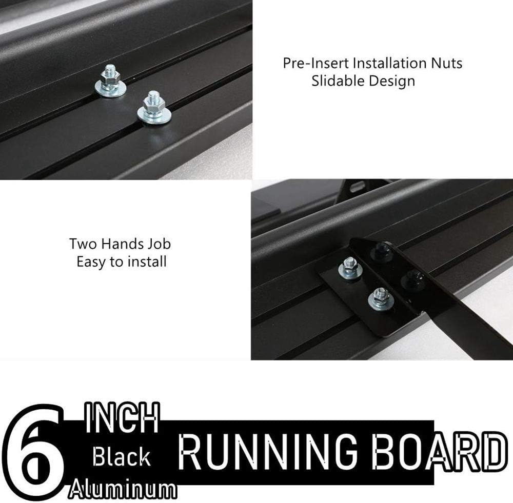 Black Aluminum Matte Black Running Boards Y40603