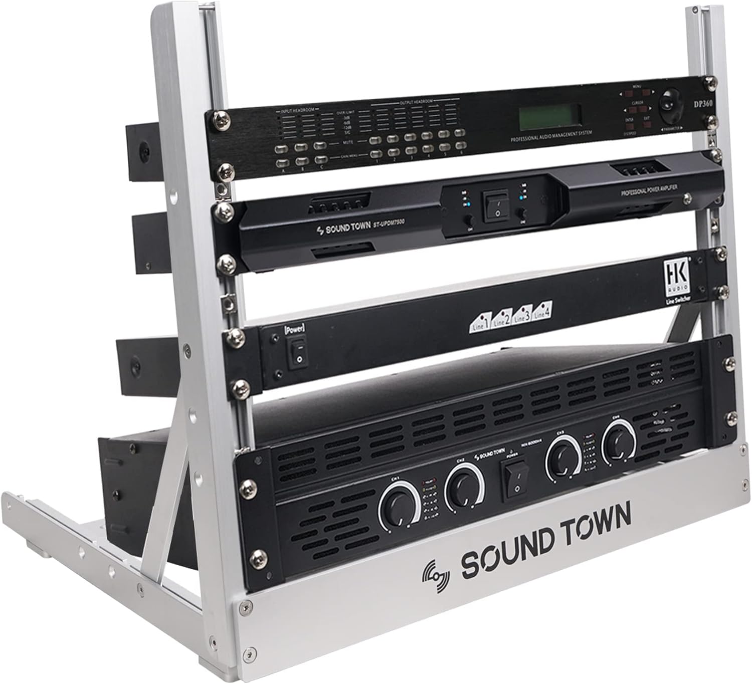 8U Aluminum 2-Post Desktop Open-Frame Rack X648592