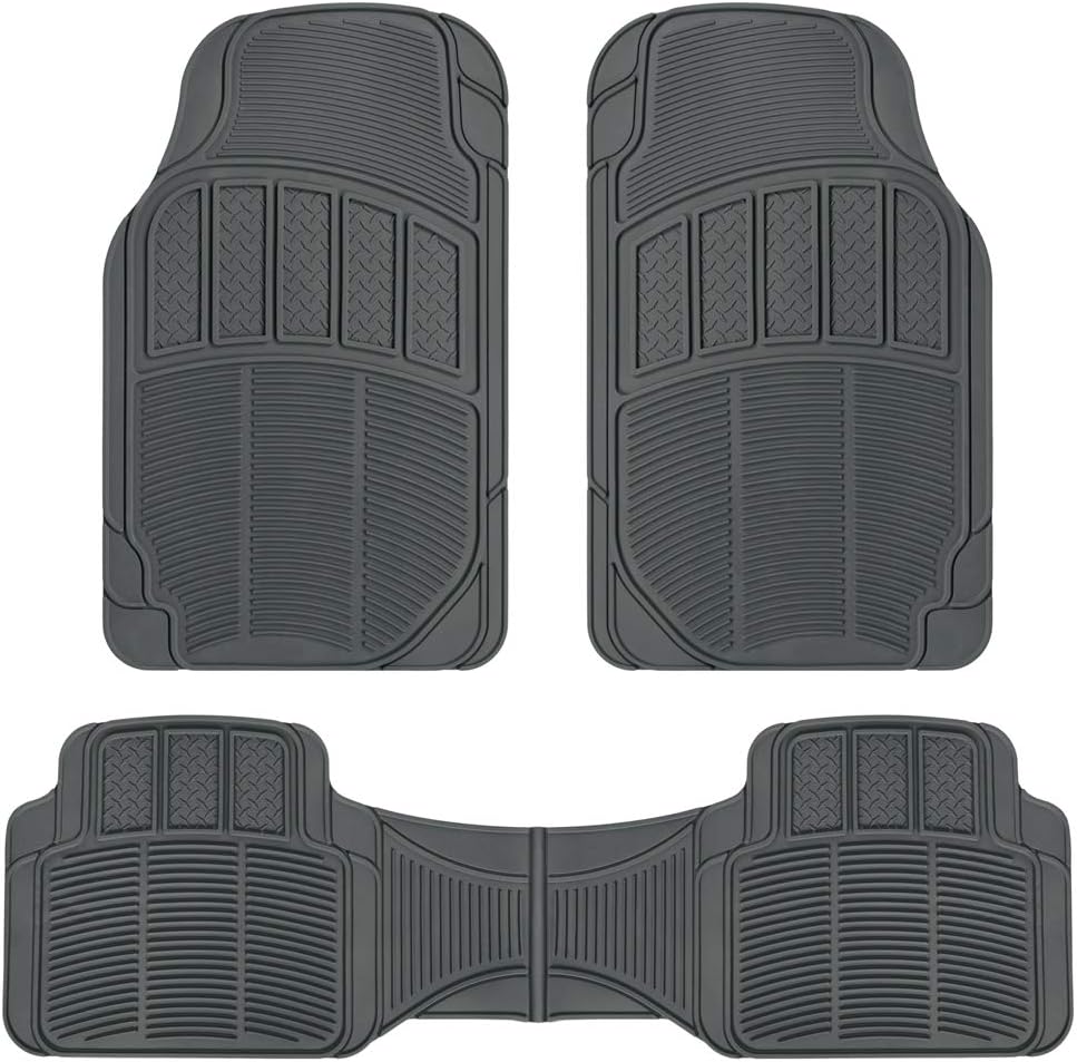 4pc Rubber Car Floor Mats with Trunk Cargo Liner W6638