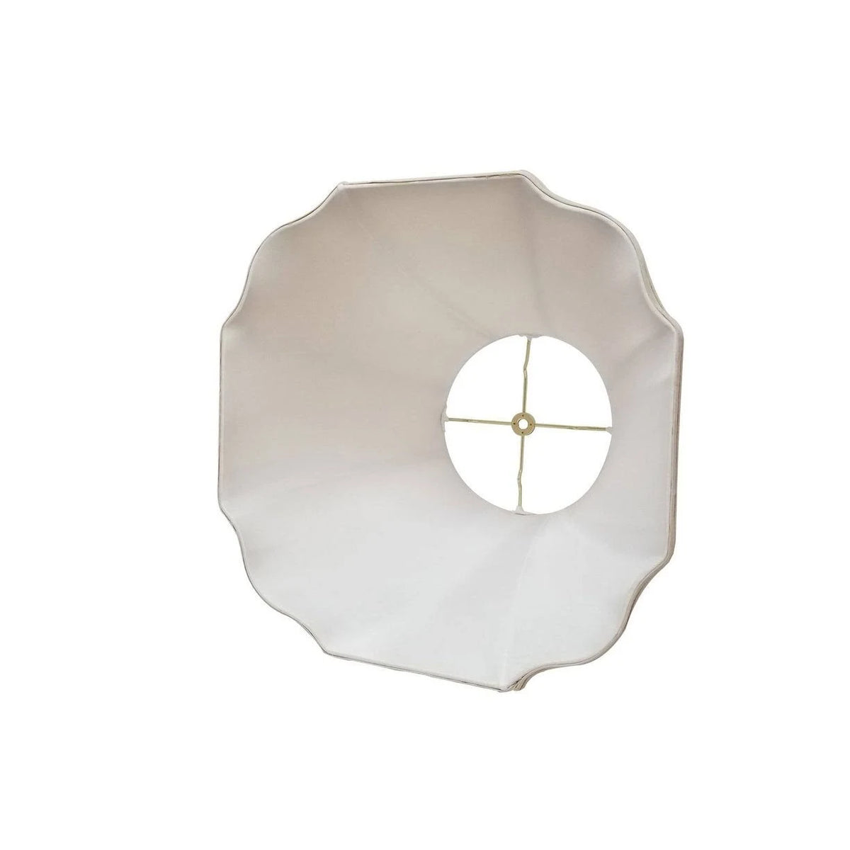 Beige Flare Bottom Outside Corner Scallop Lamp Shade, 10 x 18 x 13 I938437