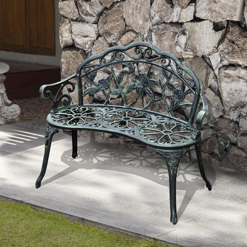 Cast Iron Outdoor Patio Garden Bench G520904