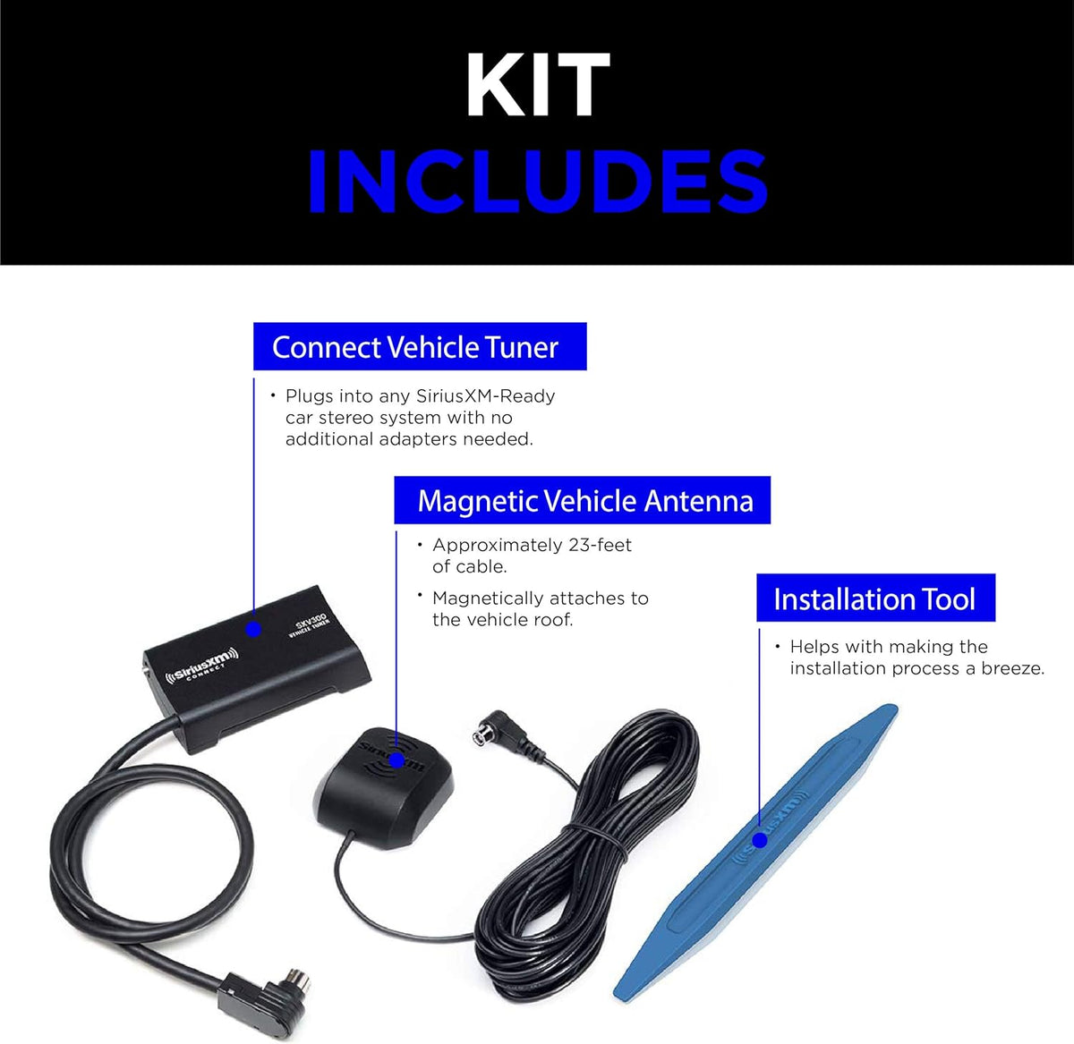 Satellite Radio Vehicle Tuner with Antenna Adapter Pack of 2 X570