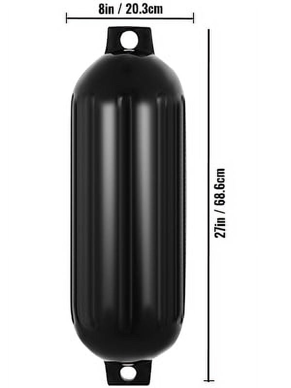 Black Ribbed Boat Fender Pack of 4 K8497