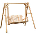 Natural Wooden Porch Swing Bench M533