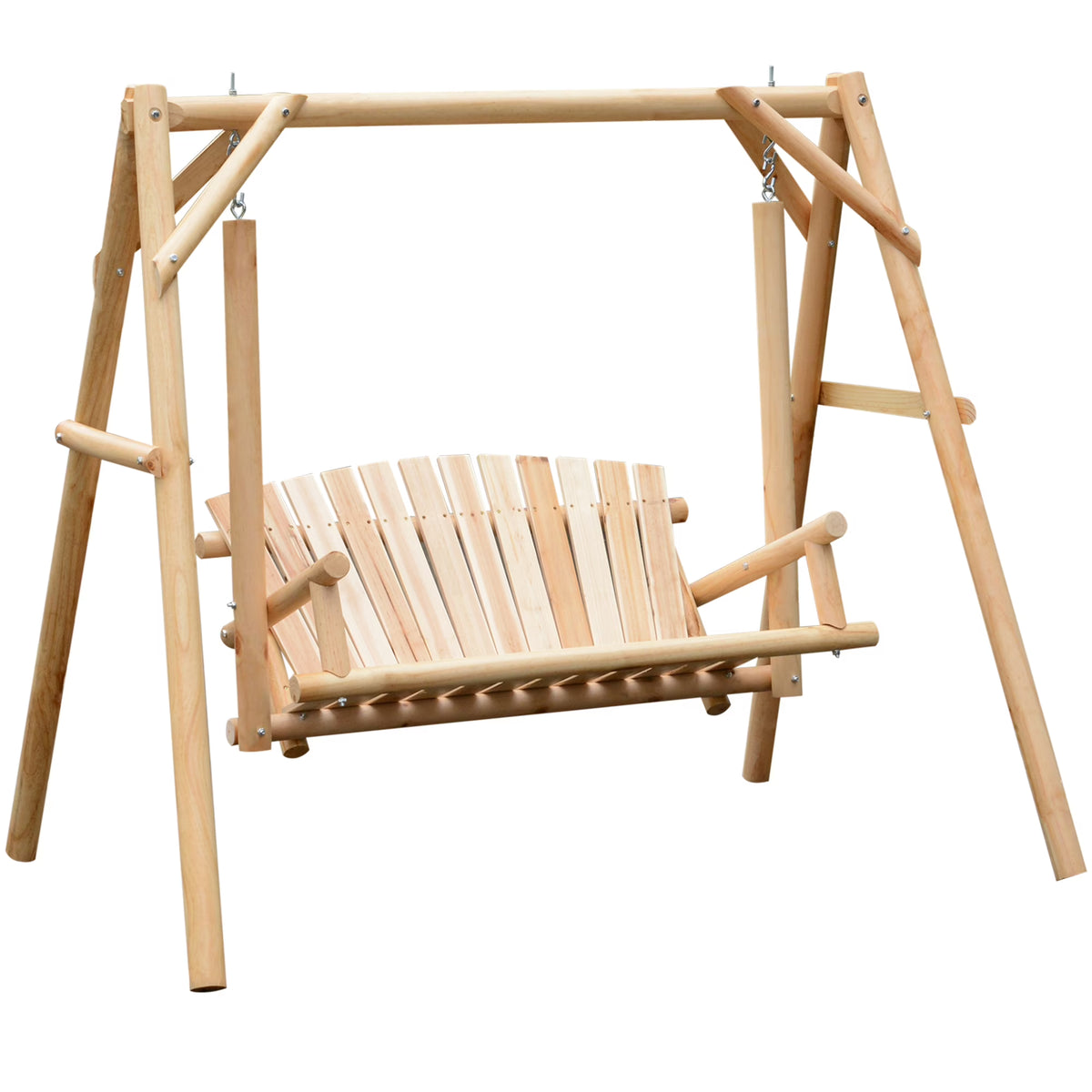 Natural Wooden Porch Swing Bench M533
