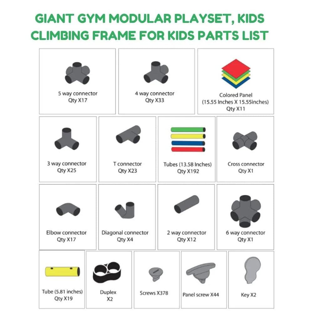 Modular Life-Size Playset Climbing Frame J3762