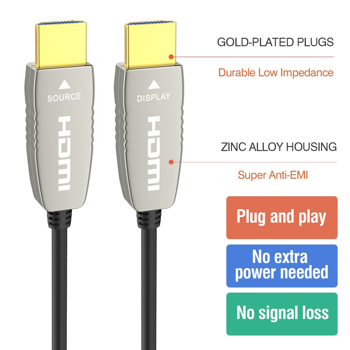 33 feet HDMI 2.0b Fiber Optic Cable X8027
