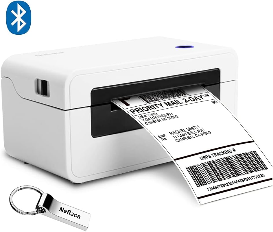 Bluetooth Thermal Label Printer 4x6, Portable Wireless Shipping Label Printer V17779
