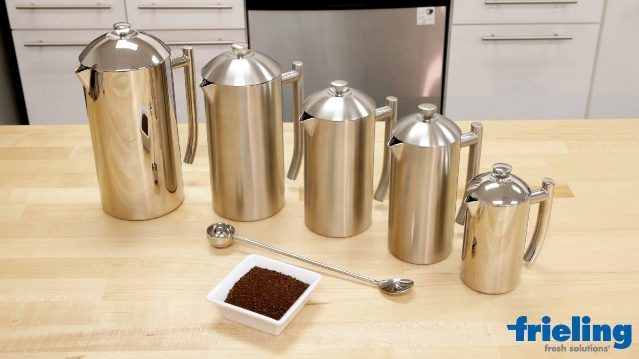 Double Wall Stainless Steel French Press Coffee Maker 17-Ounce C999