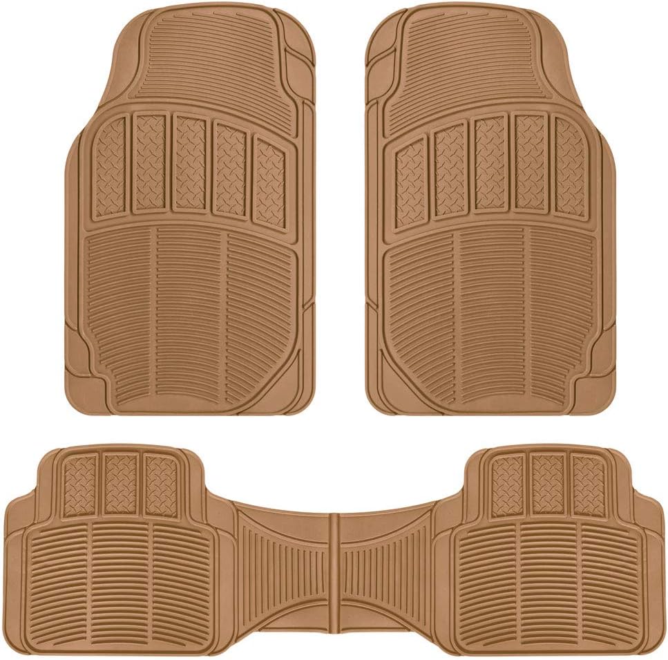 4pc Rubber Car Floor Mats with Trunk Cargo Liner W6638