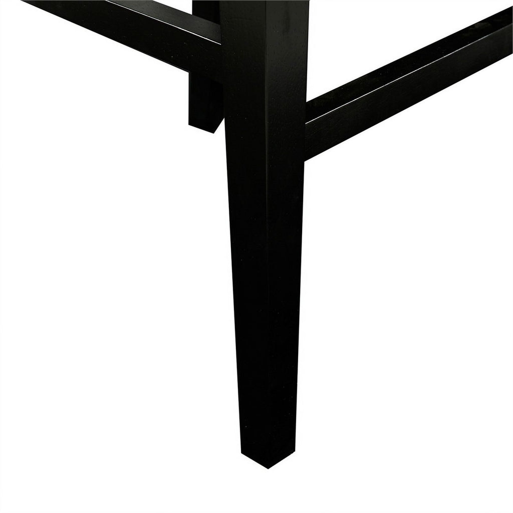 30" Faux Leather & Wood Bar Stool in Dove Gray/Black P31552