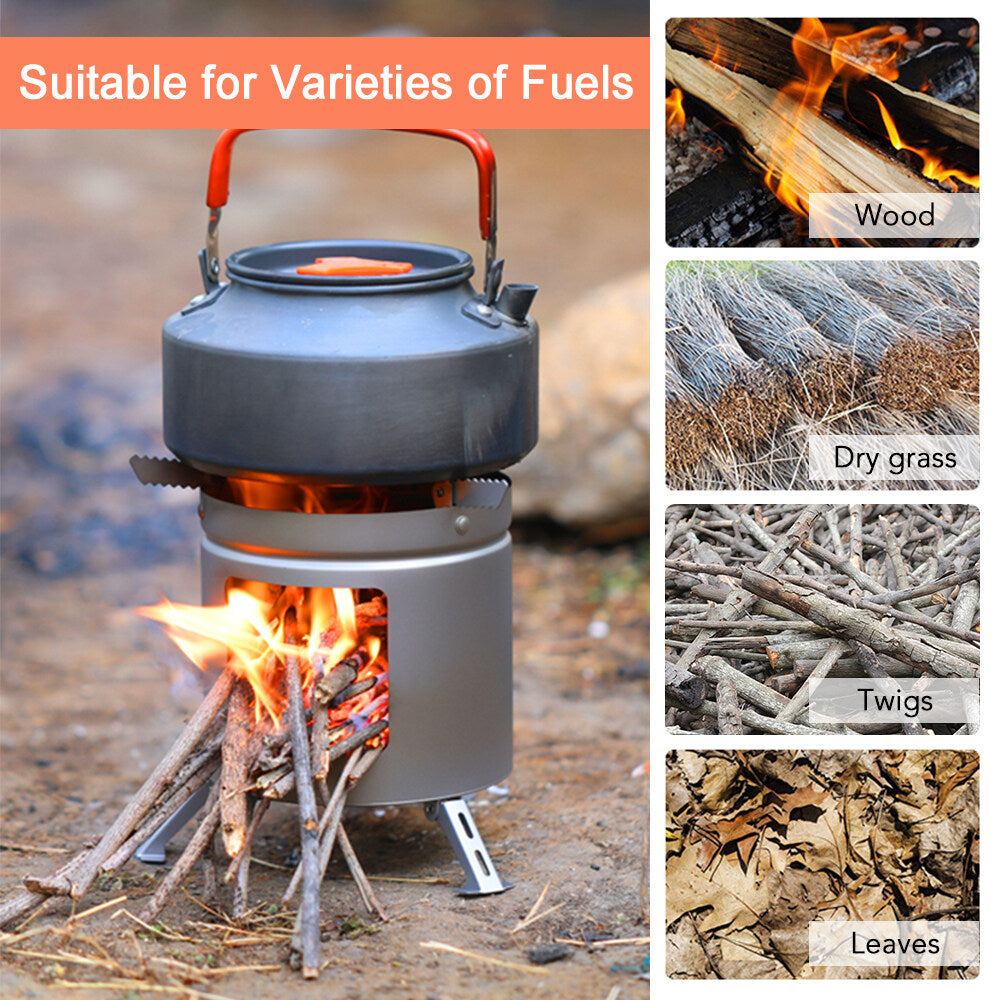 Ultralight Folding Titanium Firewood Stove K5576