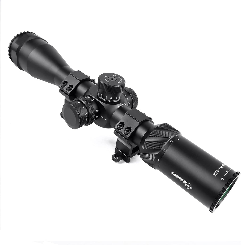 4-14x44 FFP Rifle Scope 30mm Tube with Red/Green Illuminated MOA Reticle S2589