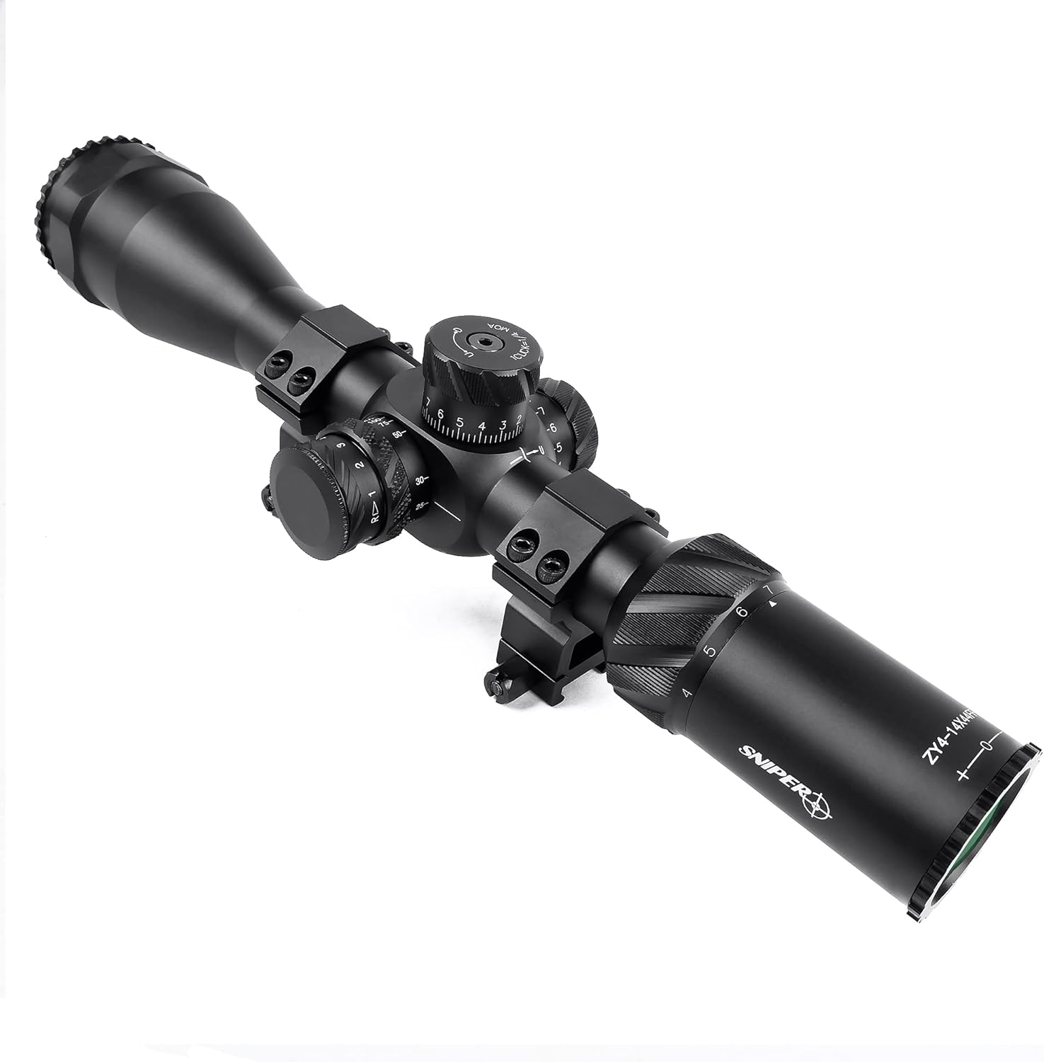 4-14x44 FFP Rifle Scope 30mm Tube with Red/Green Illuminated MOA Reticle S2589