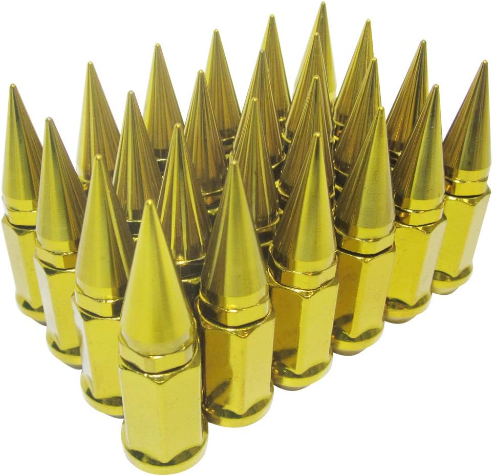24 pc Extended Spike Lug Nut M12x1.25 Conical Seat Hex 3/4 A84993